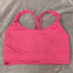 EUC Lululemon Longline Energy Sports Bra, size 6 c/d cup, Pink
